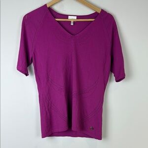 Sportalm Pink Fitted Short Sleeve Knit Tee Size US 10